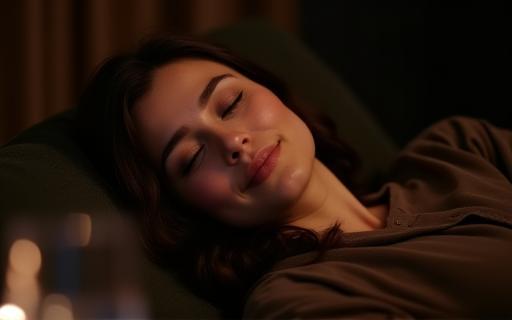 Image d'un vocaliste fatigué mais satisfait se reposant après une performance, symbolisant la récupération.